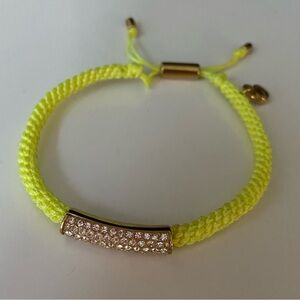 Michael Kors Yellow Macrame Pave Bracelet